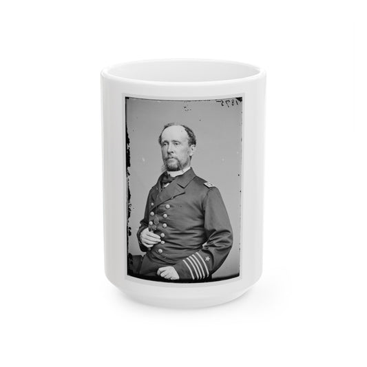 Portrait Of Commander C. R. Perry Rodgers, Officer Of The Federal Navy (U.S. Civil War) White Coffee Mug-15oz-The Sticker Space