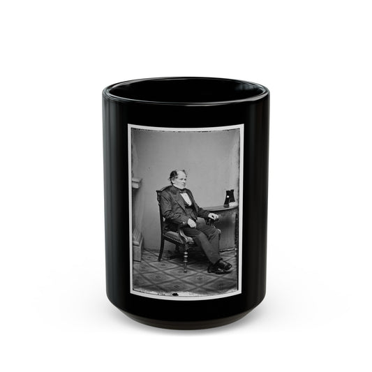 Portrait Of Commander Matthew F. Maury, Officer Of The Confederate Navy (U.S. Civil War) Black Coffee Mug-15oz-The Sticker Space