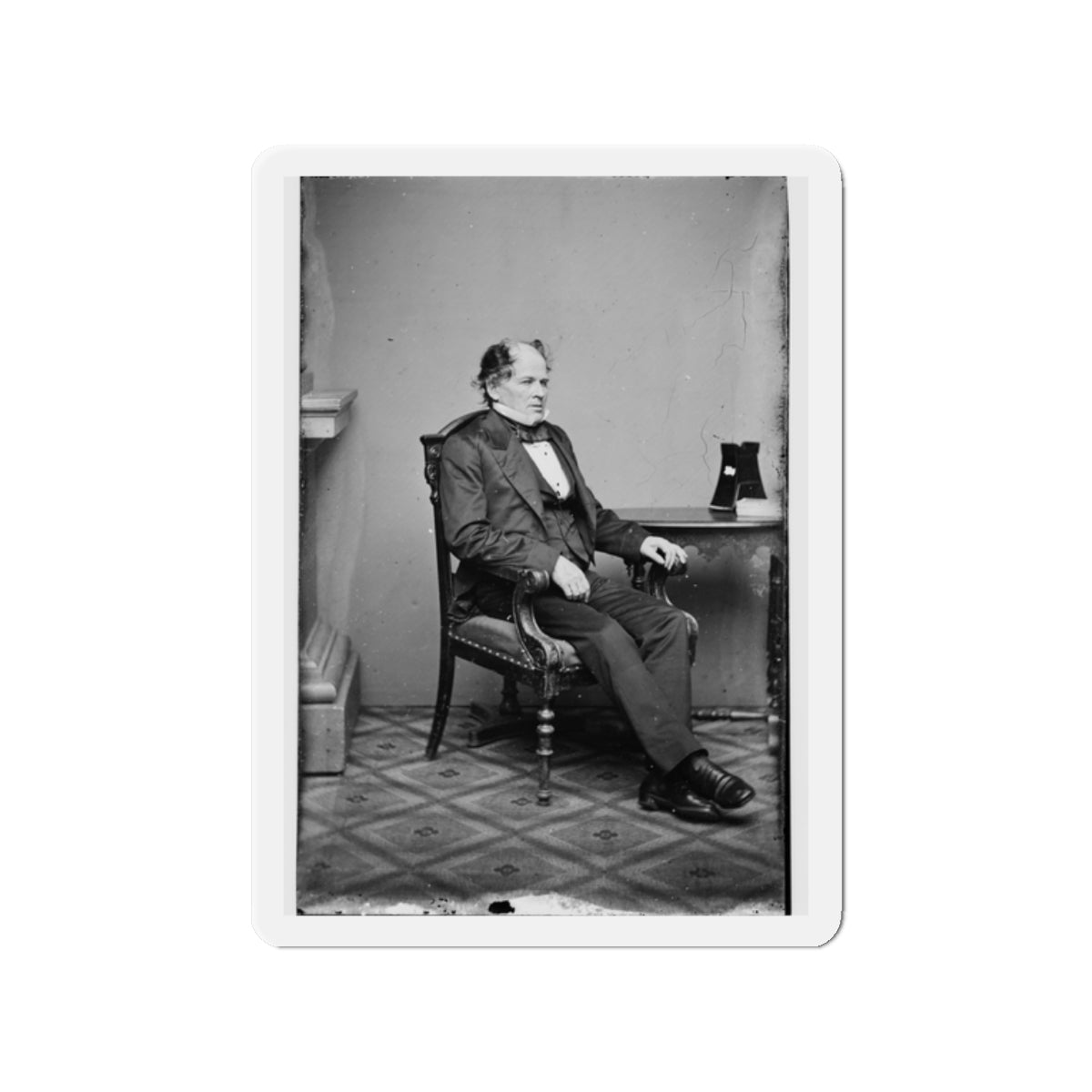 Portrait Of Commander Matthew F. Maury, Officer Of The Confederate Navy (U.S. Civil War) Refrigerator Magnet-2" x 2"-The Sticker Space