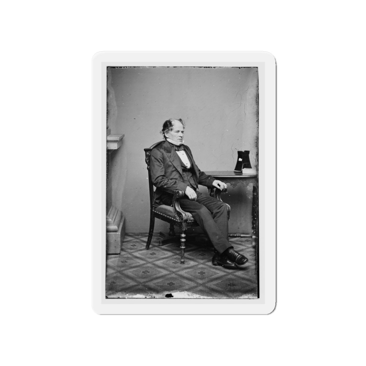 Portrait Of Commander Matthew F. Maury, Officer Of The Confederate Navy (U.S. Civil War) Refrigerator Magnet-4" x 4"-The Sticker Space