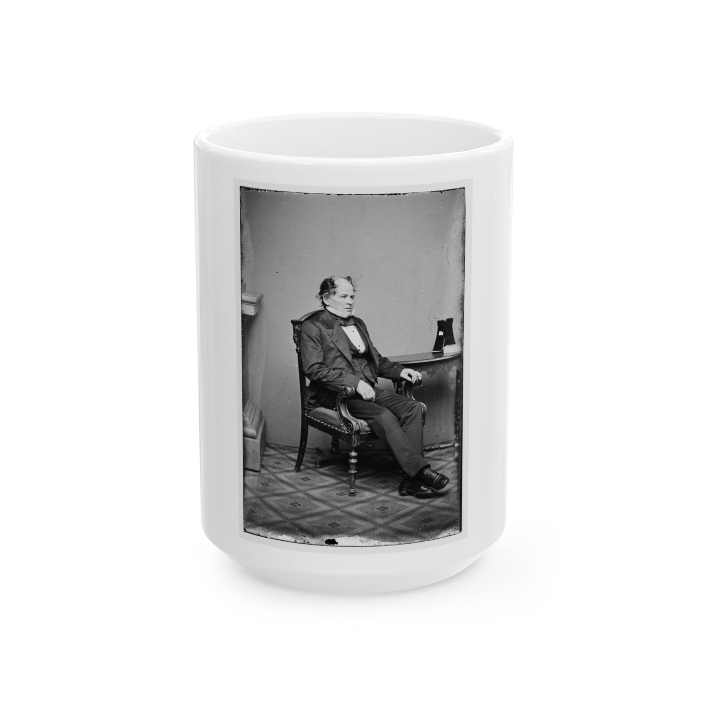 Portrait Of Commander Matthew F. Maury, Officer Of The Confederate Navy (U.S. Civil War) White Coffee Mug-15oz-The Sticker Space