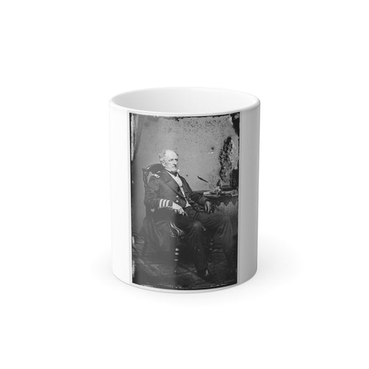 Portrait of Commodore Franklin Buchanan, C.S.N., Officer of the Confederate Navy (U.S. Civil War) Color Morphing Mug 11oz-11oz-The Sticker Space
