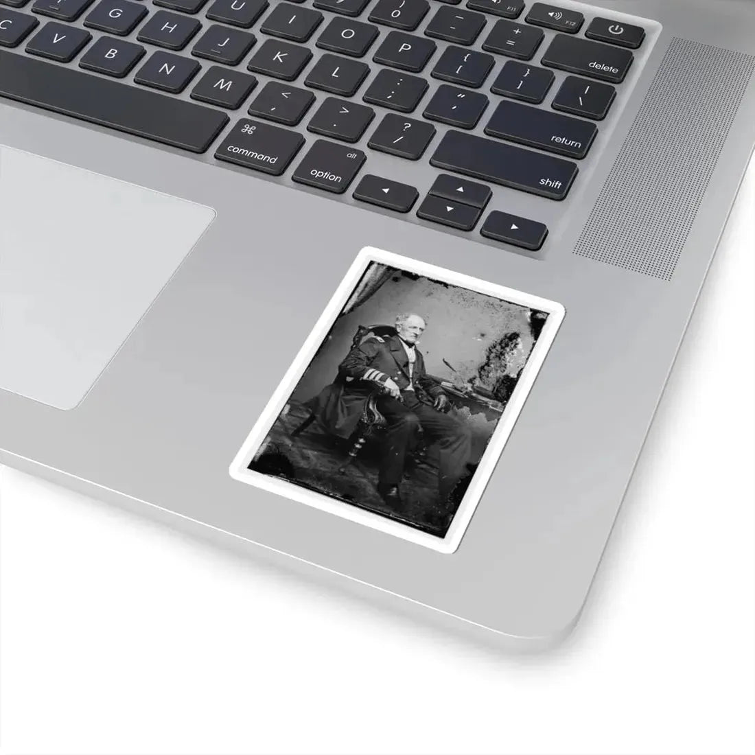 Portrait of Commodore Franklin Buchanan, C.S.N., Officer of the Confederate Navy (U.S. Civil War) STICKER Vinyl Kiss-Cut Decal - The Sticker Space