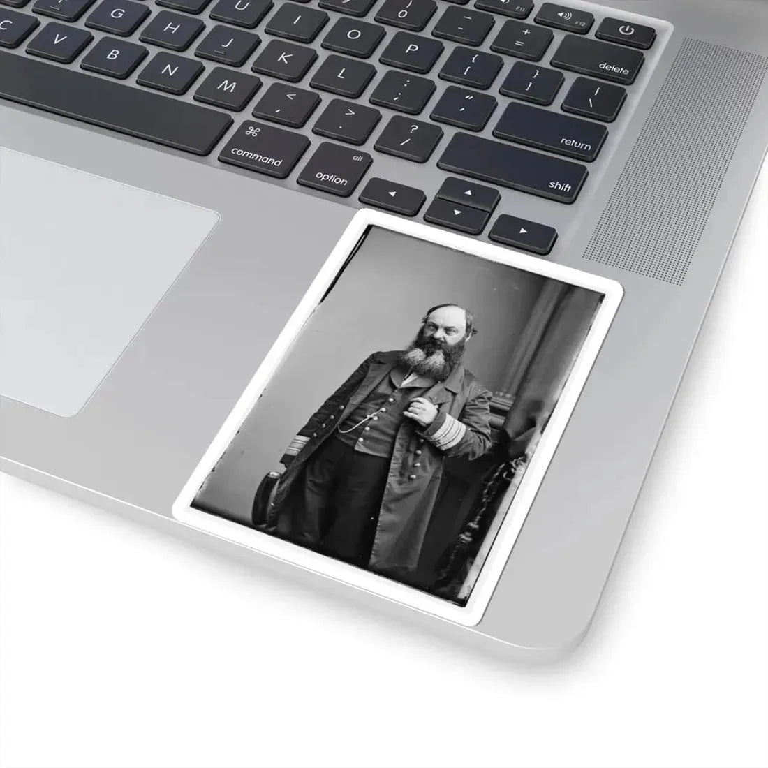 Portrait of Commodore William D. Porter, Officer of the Federal Navy (U.S. Civil War) STICKER Vinyl Kiss-Cut Decal - The Sticker Space