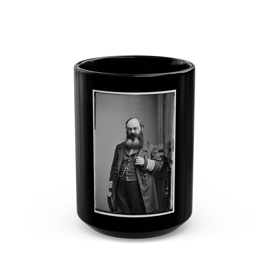 Portrait Of Commodore William D. Porter, Officer Of The Federal Navy (U.S. Civil War) Black Coffee Mug-15oz-The Sticker Space