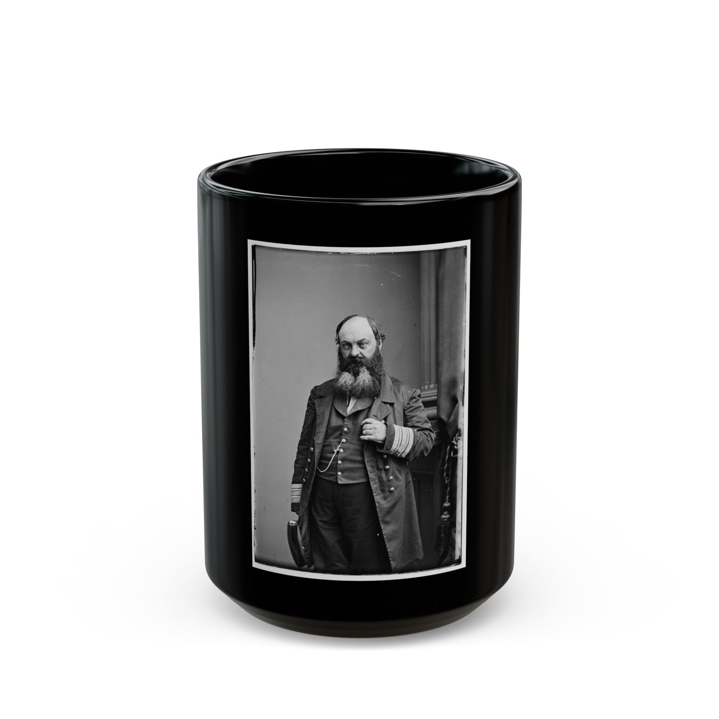 Portrait Of Commodore William D. Porter, Officer Of The Federal Navy (U.S. Civil War) Black Coffee Mug