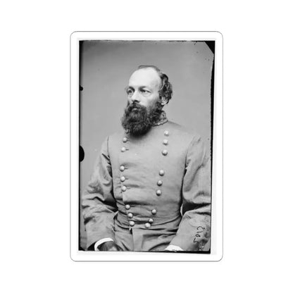 Portrait of Gen. Edmund Kirby Smith, Officer of the Confederate Army (U.S. Civil War) STICKER Vinyl Kiss-Cut Decal 2 Inch White - The Sticker Space