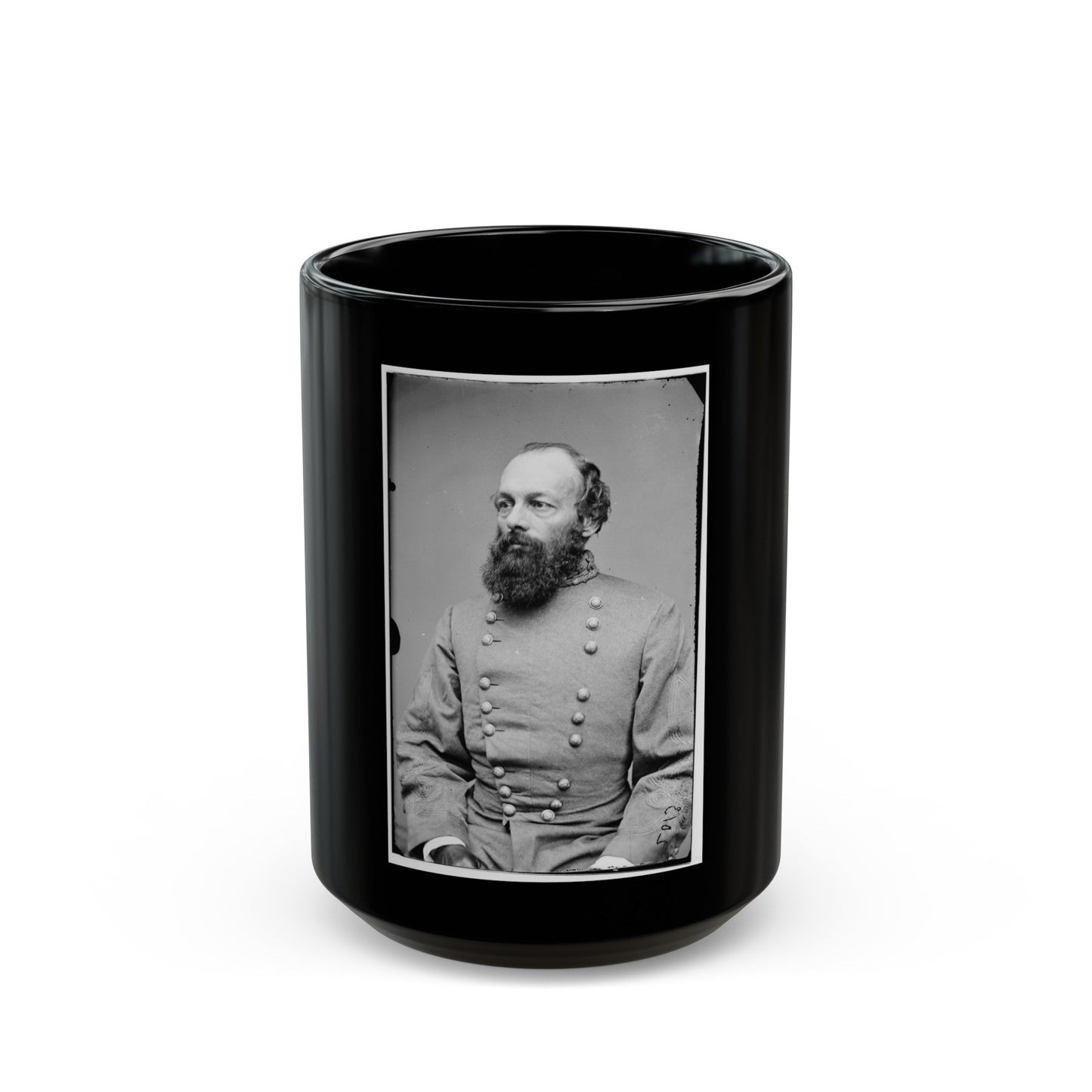 Portrait Of Gen. Edmund Kirby Smith, Officer Of The Confederate Army (U.S. Civil War) Black Coffee Mug-15oz-The Sticker Space