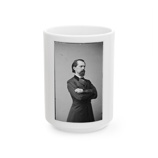 Portrait Of Gen. John B. Gordon, Officer Of The Confederate Army (U.S. Civil War) White Coffee Mug-15oz-The Sticker Space