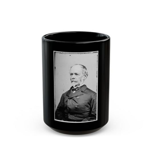 Portrait Of Gen. Joseph E. Johnston, Officer Of The Confederate Army (U.S. Civil War) Black Coffee Mug-15oz-The Sticker Space