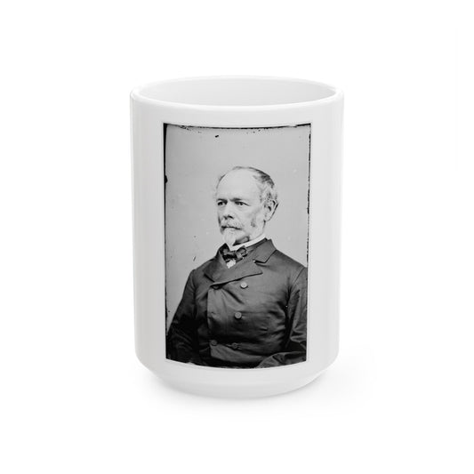 Portrait Of Gen. Joseph E. Johnston, Officer Of The Confederate Army (U.S. Civil War) White Coffee Mug-15oz-The Sticker Space