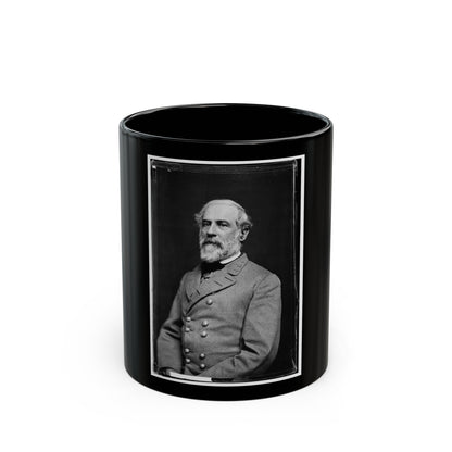 Portrait Of Gen. Robert E. Lee, Officer Of The Confederate Army (U.S. Civil War) Black Coffee Mug-11oz-The Sticker Space