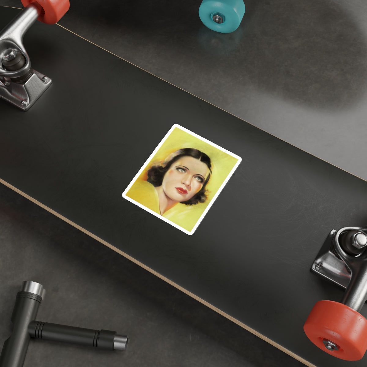 Portrait of Kay Francis, original movie magazine illustration (Magazine Illustration) STICKER Vinyl Die-Cut Decal-The Sticker Space