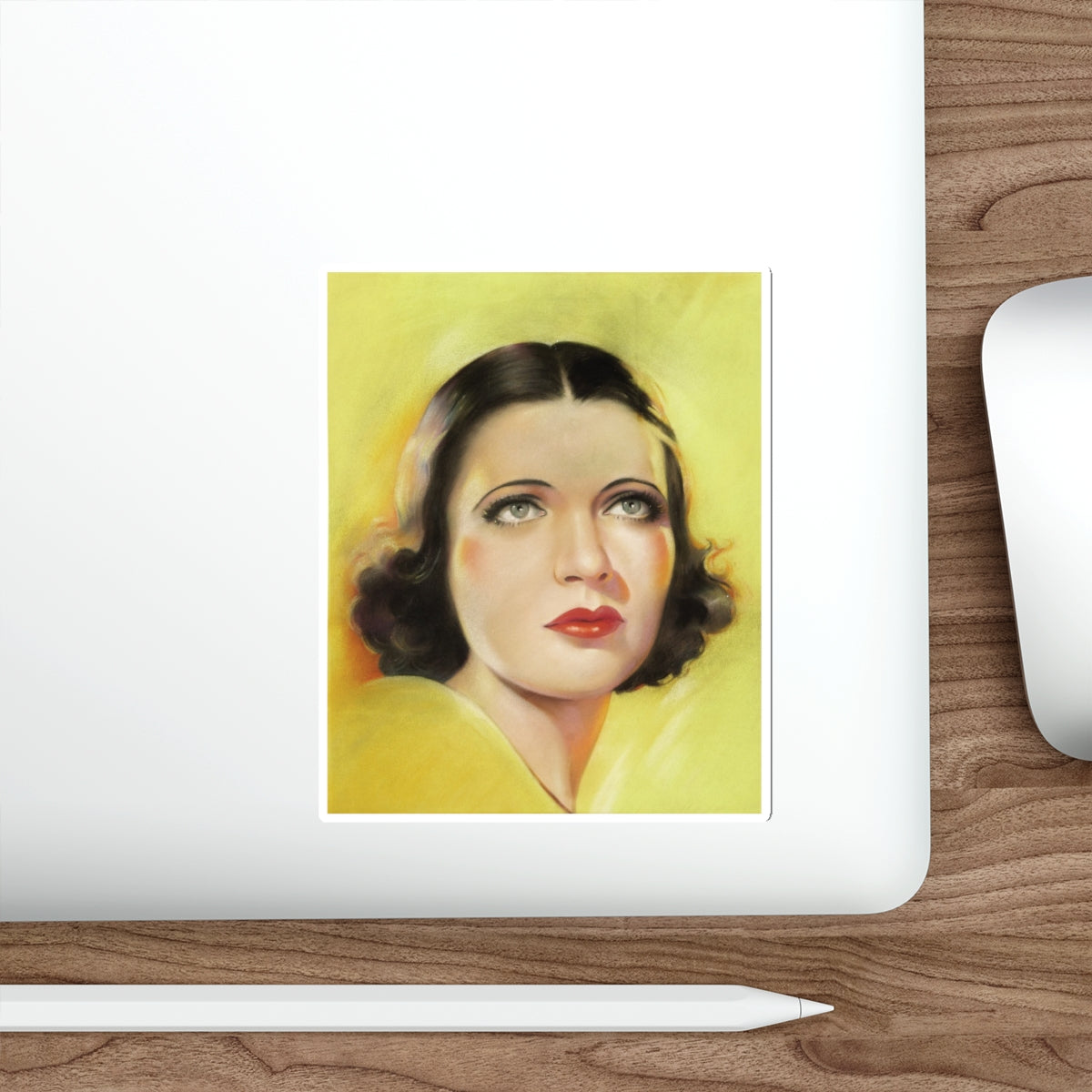 Portrait of Kay Francis, original movie magazine illustration (Magazine Illustration) STICKER Vinyl Die-Cut Decal-The Sticker Space