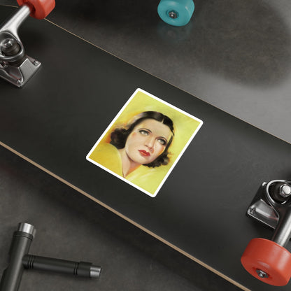 Portrait of Kay Francis, original movie magazine illustration (Magazine Illustration) STICKER Vinyl Die-Cut Decal-The Sticker Space