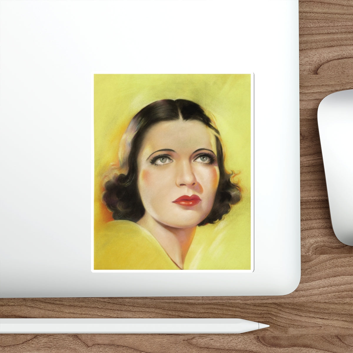 Portrait of Kay Francis, original movie magazine illustration (Magazine Illustration) STICKER Vinyl Die-Cut Decal-The Sticker Space