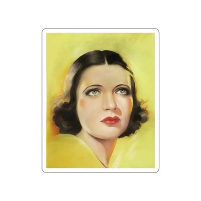 Portrait of Kay Francis, original movie magazine illustration (Magazine Illustration) STICKER Vinyl Die-Cut Decal - The Sticker Space