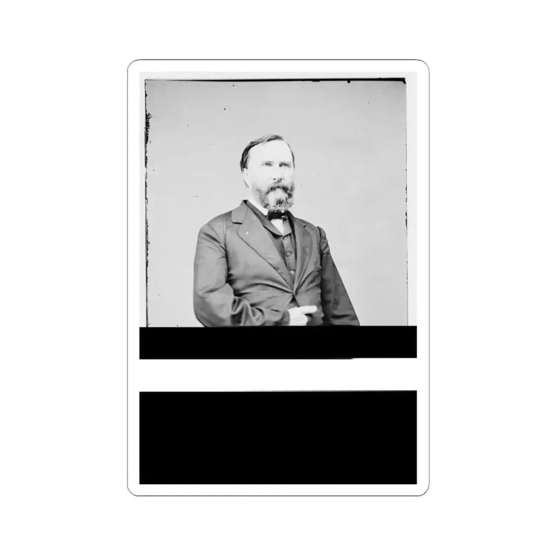 Portrait of Lieut. Gen. James Longstreet, Officer of the Confederate Army (U.S. Civil War) STICKER Vinyl Kiss-Cut Decal 6 Inch White - The Sticker Space