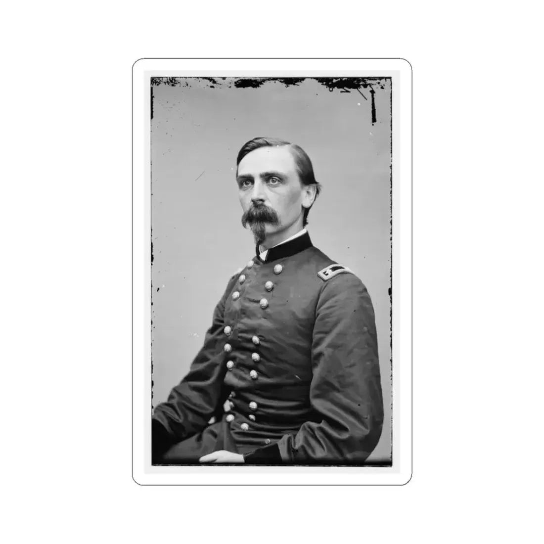 Portrait of Maj. Gen. Adelbert Ames, Officer of the Federal Army (U.S. Civil War) STICKER Vinyl Kiss-Cut Decal 3 Inch White - The Sticker Space