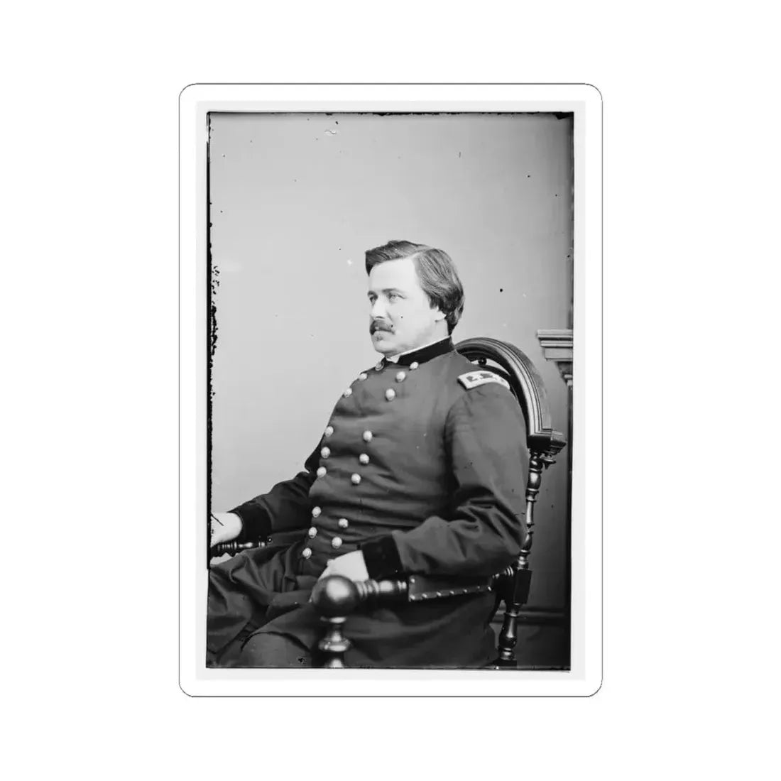 Portrait of Maj. Gen. Alexander Mcd. Mccook, Officer of the Federal Army (U.S. Civil War) STICKER Vinyl Kiss-Cut Decal 4 Inch White - The Sticker Space