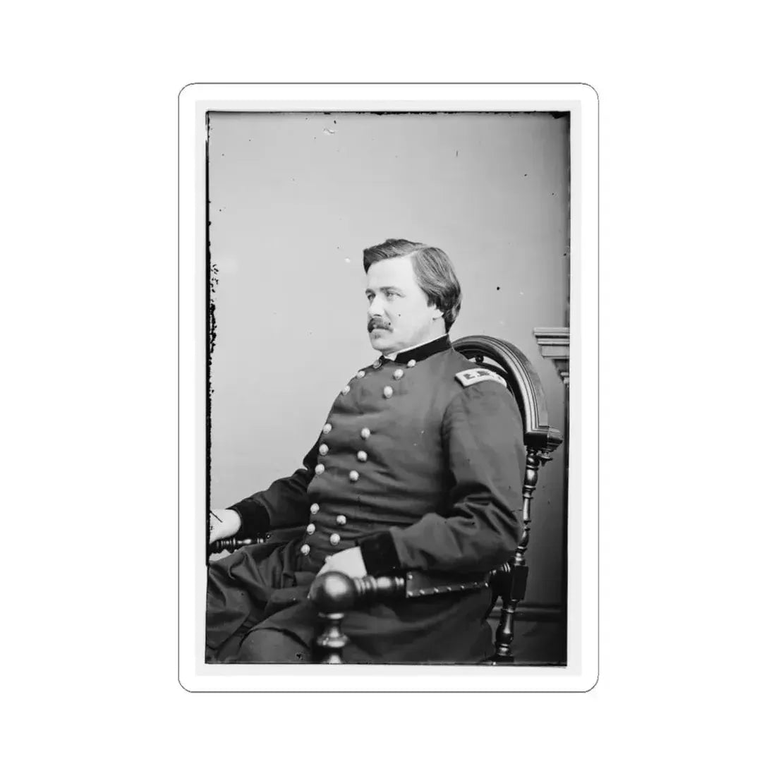 Portrait of Maj. Gen. Alexander Mcd. Mccook, Officer of the Federal Army (U.S. Civil War) STICKER Vinyl Kiss-Cut Decal 6 Inch White - The Sticker Space