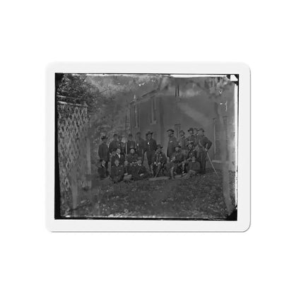 Portrait Of Maj. Gen. Alfred Pleasonton, Officer Of The Federal Army, And Staff, Warrenton, Va. (U.S. Civil War) Refrigerator Magnet 6 Inch - The Sticker Space