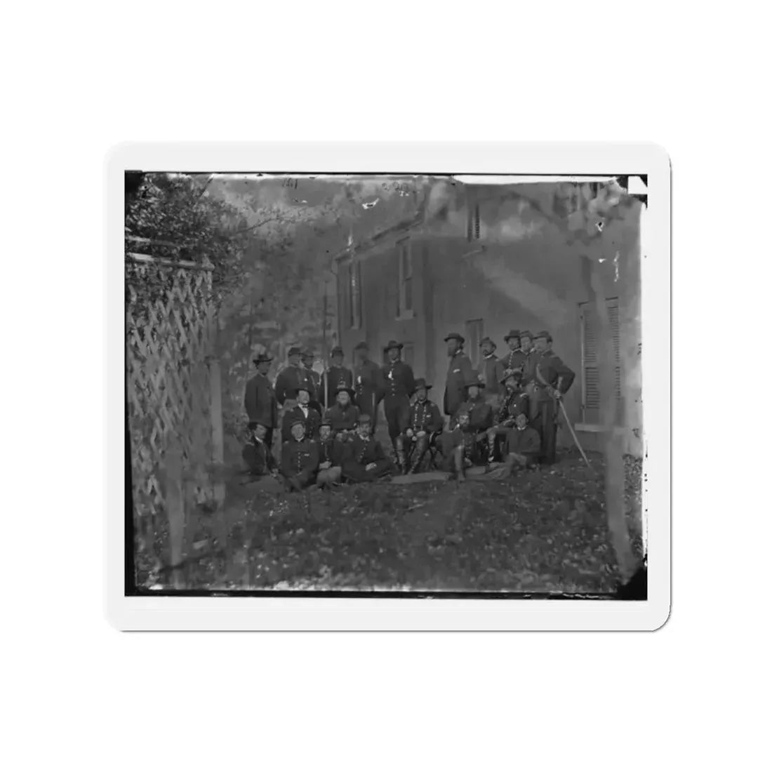 Portrait Of Maj. Gen. Alfred Pleasonton, Officer Of The Federal Army, And Staff, Warrenton, Va. (U.S. Civil War) Refrigerator Magnet - The Sticker Space