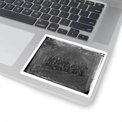 Portrait of Maj. Gen. Alfred Pleasonton, Officer of the Federal Army, and Staff, Warrenton, Va. (U.S. Civil War) STICKER Vinyl Kiss-Cut Decal - The Sticker Space