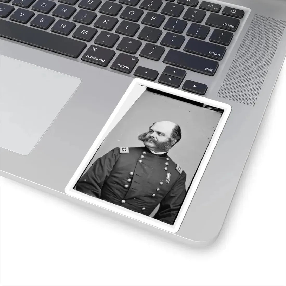 Portrait of Maj. Gen. Ambrose E. Burnside, Officer of the Federal Army (U.S. Civil War) STICKER Vinyl Kiss-Cut Decal - The Sticker Space