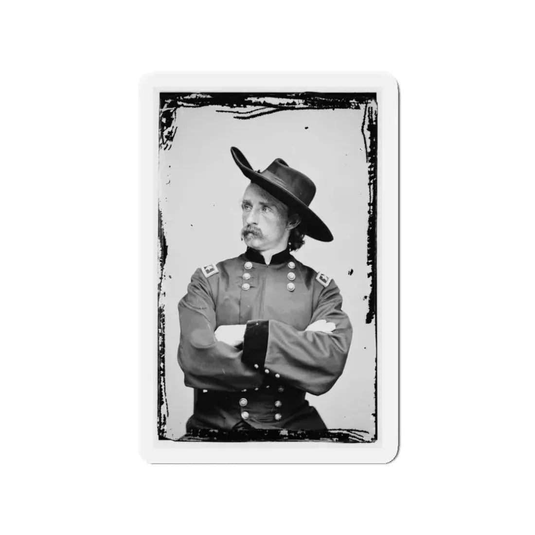 Portrait Of Maj. Gen. (As Of Apr. 15, 1865) George A. Custer, Officer Of The Federal Army (U.S. Civil War) Refrigerator Magnet - The Sticker Space