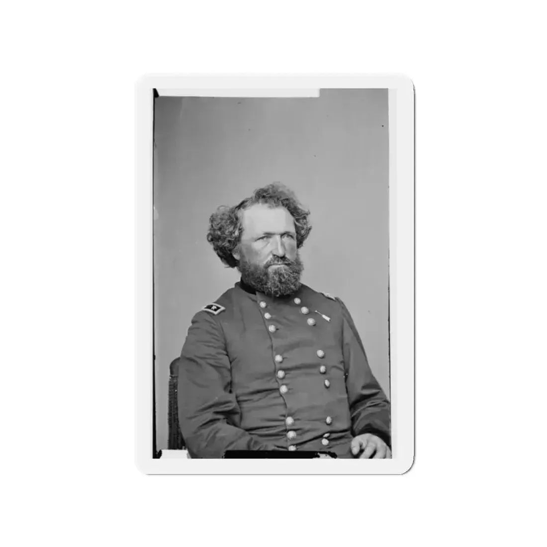 Portrait Of Maj. Gen. (As Of Aug. 21, 1865) Mortimer D. Leggett, Officer Of The Federal Army (U.S. Civil War) Refrigerator Magnet 2 Inch - The Sticker Space