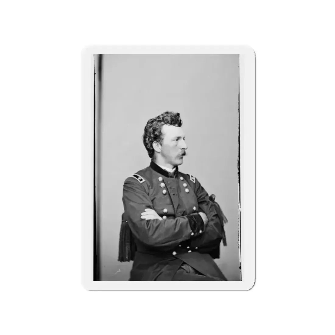 Portrait Of Maj. Gen. (As Of Oct. 21, 1865) Nelson A. Miles, Officer Of The Federal Army (U.S. Civil War) Refrigerator Magnet 2 Inch - The Sticker Space