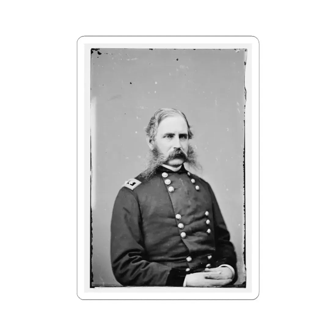 Portrait of Maj. Gen. Christopher C. Augur, Officer of the Federal Army (U.S. Civil War) STICKER Vinyl Kiss-Cut Decal 6 Inch White - The Sticker Space