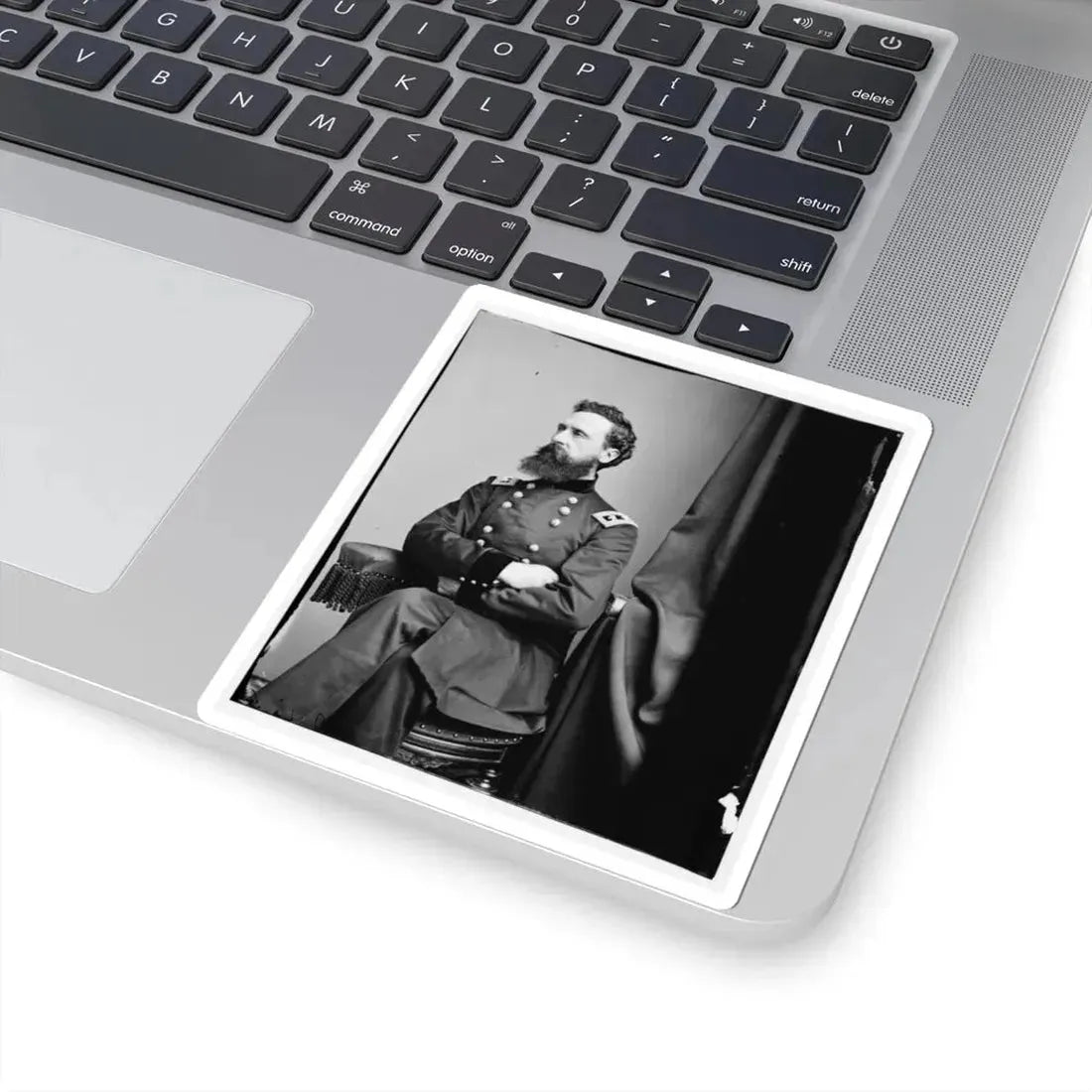 Portrait of Maj. Gen. George Sykes, Officer of the Federal Army (U.S. Civil War) STICKER Vinyl Kiss-Cut Decal - The Sticker Space