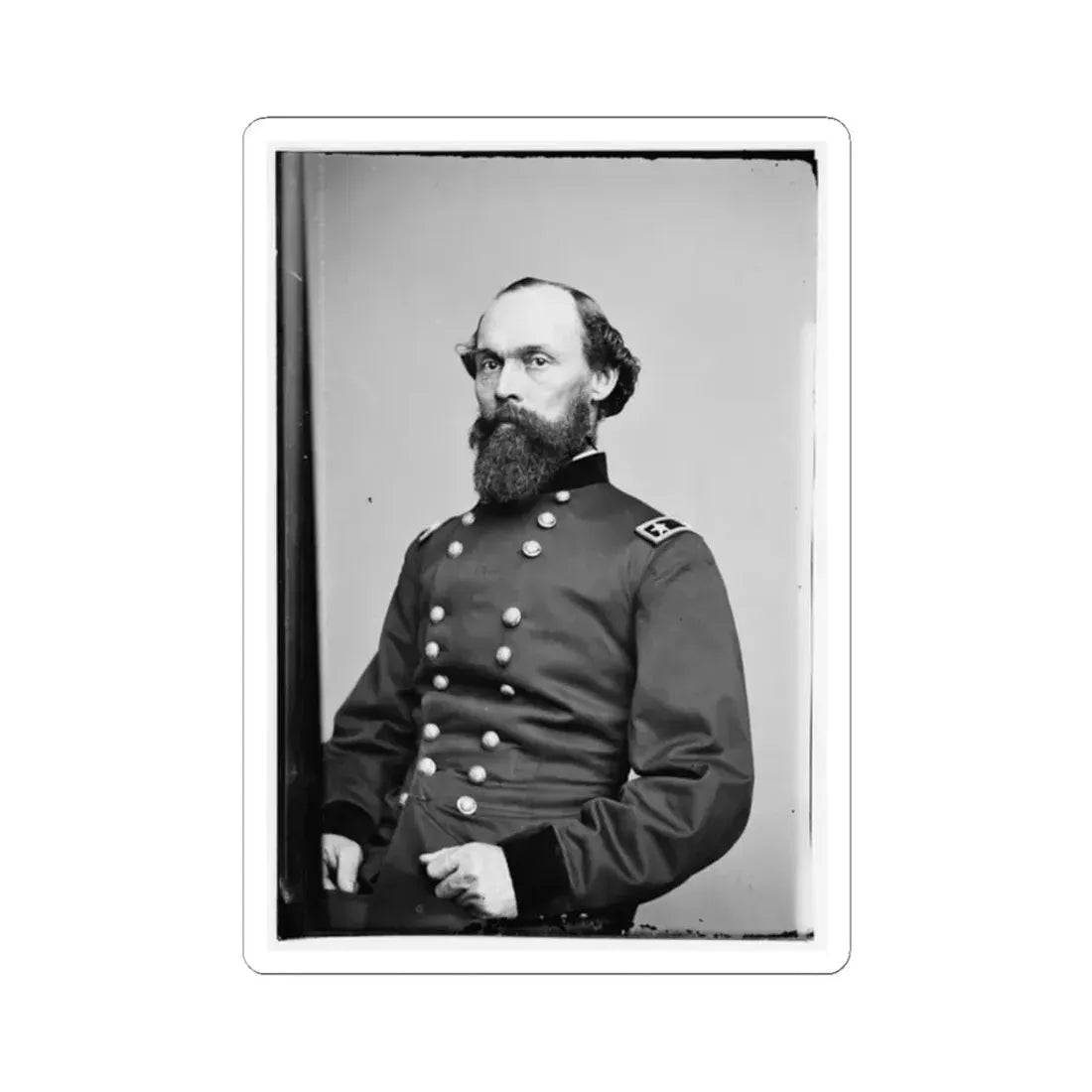 Portrait of Maj. Gen. Gordon Granger, Officer of the Federal Army (U.S. Civil War) STICKER Vinyl Kiss-Cut Decal 2 Inch White - The Sticker Space