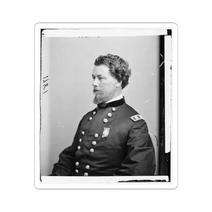 Portrait of Maj. Gen. Horatio G. Wright, Officer of the Federal Army (U.S. Civil War) STICKER Vinyl Kiss-Cut Decal 4 Inch White - The Sticker Space