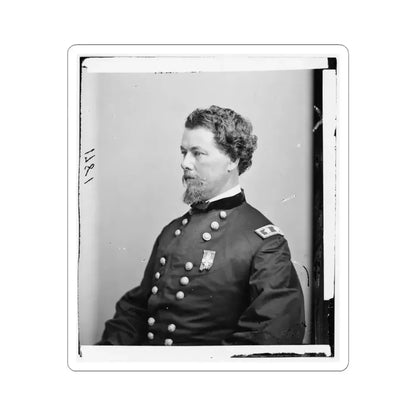 Portrait of Maj. Gen. Horatio G. Wright, Officer of the Federal Army (U.S. Civil War) STICKER Vinyl Kiss-Cut Decal 6 Inch White - The Sticker Space