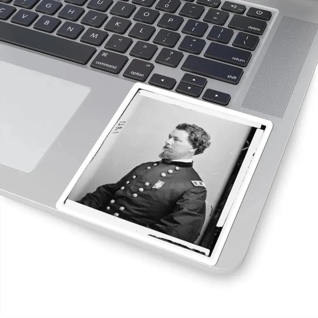 Portrait of Maj. Gen. Horatio G. Wright, Officer of the Federal Army (U.S. Civil War) STICKER Vinyl Kiss-Cut Decal - The Sticker Space