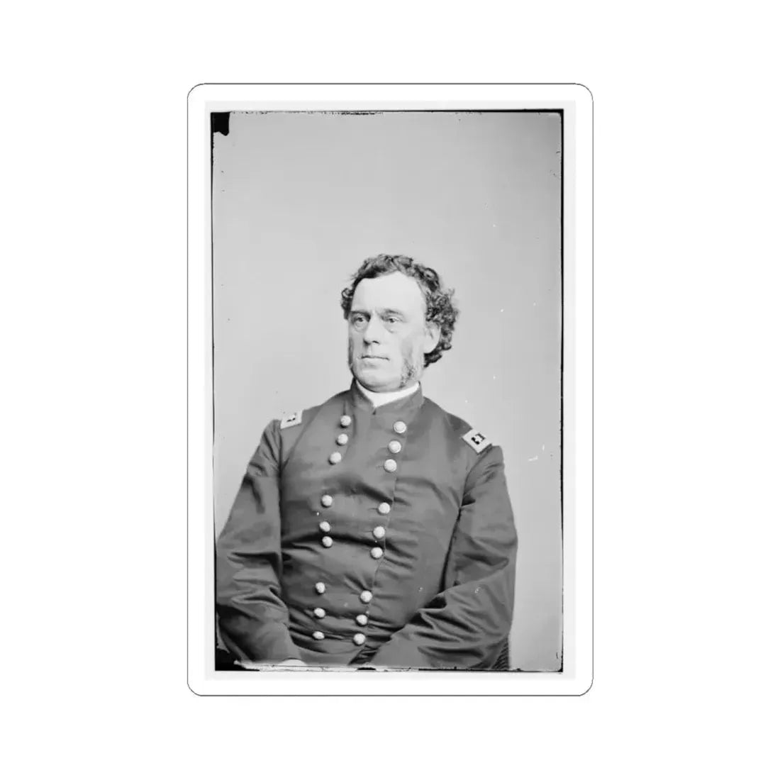 Portrait of Maj. Gen. James B. Steedman, Officer of the Federal Army (U.S. Civil War) STICKER Vinyl Kiss-Cut Decal 6 Inch White - The Sticker Space