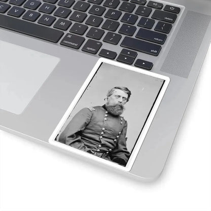 Portrait of Maj. Gen. Jefferson Davis, Officer of the Federal Army (U.S. Civil War) STICKER Vinyl Kiss-Cut Decal - The Sticker Space