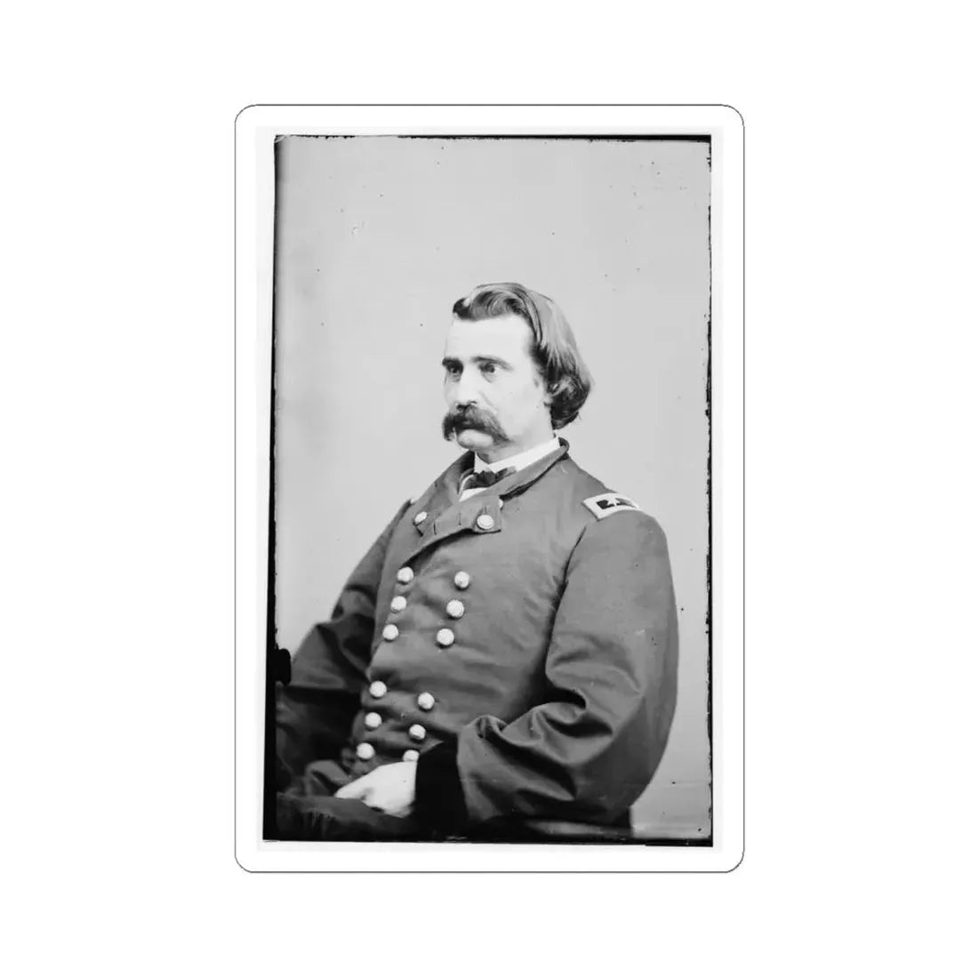 Portrait of Maj. Gen. John A. Logan, Officer of the Federal Army (U.S. Civil War) STICKER Vinyl Kiss-Cut Decal 6 Inch White - The Sticker Space