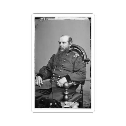 Portrait of Maj. Gen. John M. Schofield, Officer of the Federal Army (U.S. Civil War) STICKER Vinyl Kiss-Cut Decal 2 Inch White - The Sticker Space