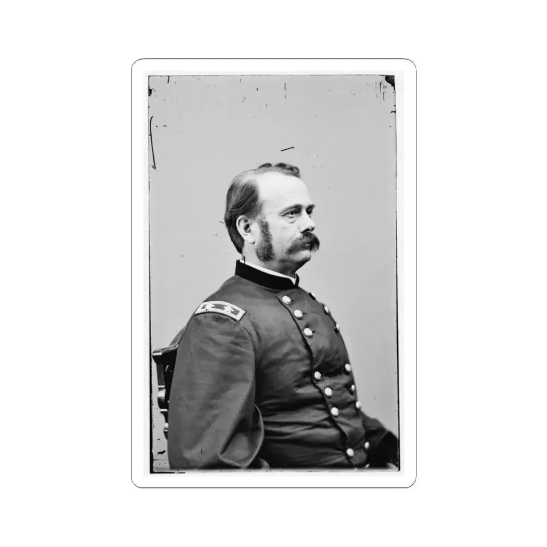 Portrait of Maj. Gen. Lovell H. Rousseau, Officer of the Federal Army (U.S. Civil War) STICKER Vinyl Kiss-Cut Decal 3 Inch White - The Sticker Space
