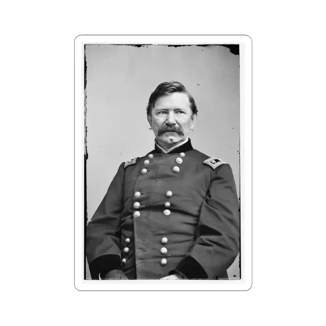 Portrait of Maj. Gen. Robert C. Schenck, Officer of the Federal Army (U.S. Civil War) STICKER Vinyl Kiss-Cut Decal 4 Inch White - The Sticker Space