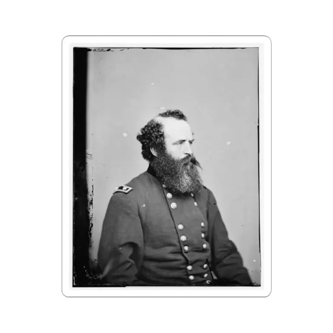 Portrait of Maj. Gen. Romeyn B. Ayres, Officer of the Federal Army (U.S. Civil War) STICKER Vinyl Kiss-Cut Decal 2 Inch White - The Sticker Space