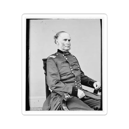 Portrait of Maj. Gen. Samuel R. Curtis, Officer of the Federal Army (U.S. Civil War) STICKER Vinyl Kiss-Cut Decal 4 Inch White - The Sticker Space