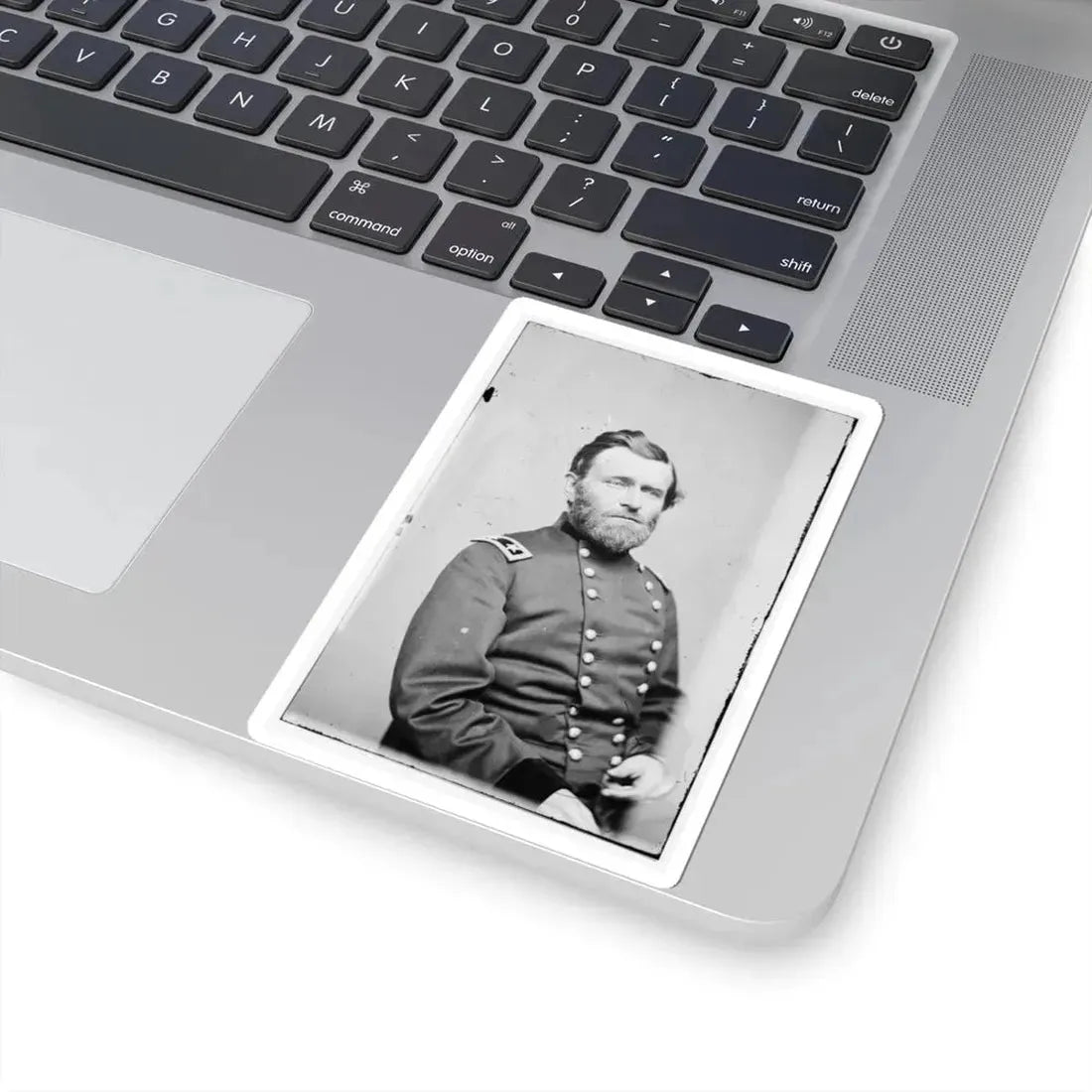 Portrait of Maj. Gen. Ulysses S. Grant, Officer of the Federal Army (U.S. Civil War) STICKER Vinyl Kiss-Cut Decal - The Sticker Space
