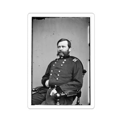 Portrait of Maj. Gen. William B. Franklin, Officer of the Federal Army (U.S. Civil War) STICKER Vinyl Kiss-Cut Decal 3 Inch White - The Sticker Space
