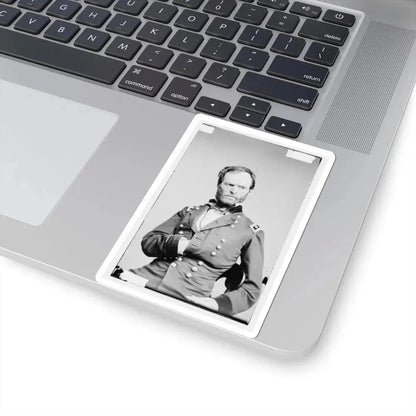 Portrait of Maj. Gen. William T. Sherman, Officer of the Federal Army (U.S. Civil War) STICKER Vinyl Kiss-Cut Decal - The Sticker Space