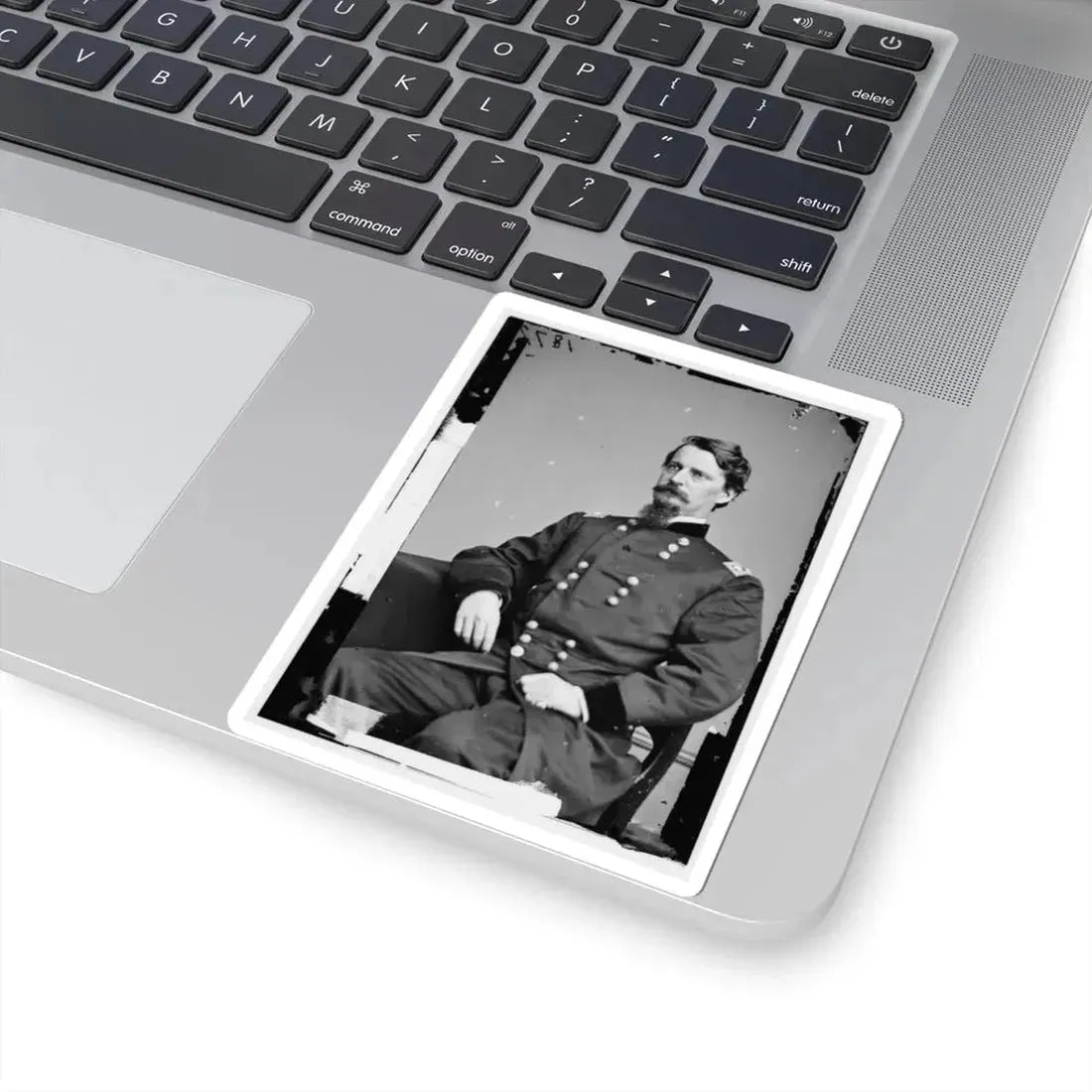 Portrait of Maj. Gen. Winfield S. Hancock, Officer of the Federal Army (U.S. Civil War) STICKER Vinyl Kiss-Cut Decal - The Sticker Space